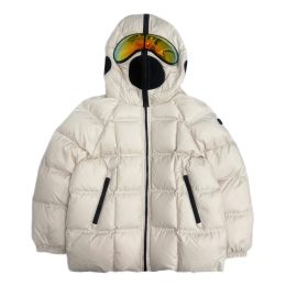 ◆키즈◆여성 스퀘어 퀄팅 고글 후드 패딩자켓 아이보리 JK 716R T TMF5 503