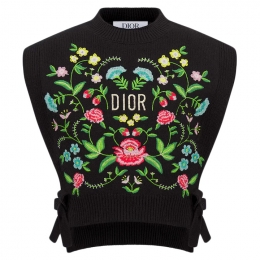 ◆키즈◆24SS 키즈 로고 자수 울 조끼 블랙 4SBM14PULC 14H